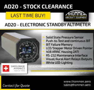 AD20 Electronic Standby Altimeter_Last Time Buy!